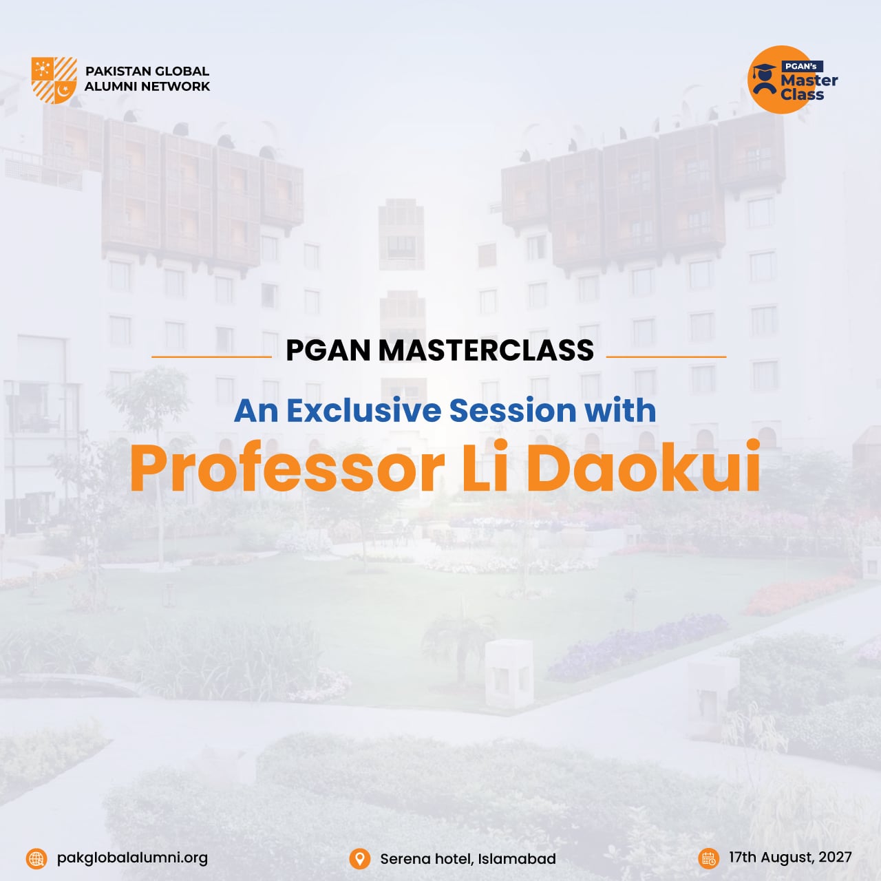 PGAN Masterclass with Professor Li Daokui (In person)